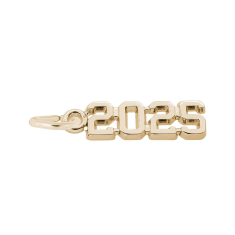10k Yellow Gold 2025 Flat Charm 1