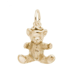 10k Yellow Gold Small Teddy Bear 3D Charm 1