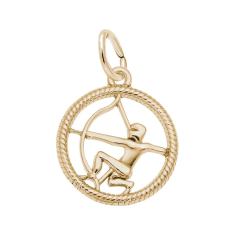 10k Yellow Gold Zodiac Sagittarius Cut-Out Flat Charm 1