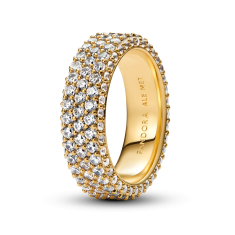 Pandora Timeless Pavé Triple-Row Gold-Plated Ring 1