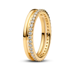 Pandora Double Band Gold-Plated Ring 1