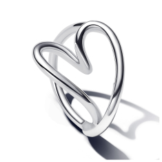 Pandora Organically Shaped Heart Ring 1