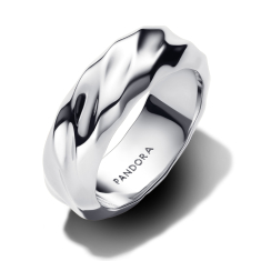 Pandora Essence Rippled Wide Band Ring 1