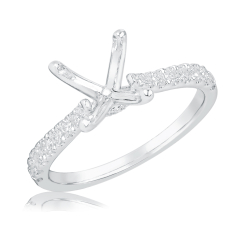 1/3ctw Diamond White Gold Engagement Ring Setting | Design Collection 1