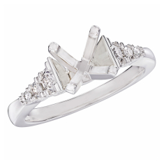 1/5ctw Diamond White Gold Engagement Ring Setting - Design Collection 1