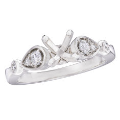 1/6ctw Diamond White Gold Engagement Ring Setting - Design Collection 1