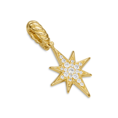 David Yurman North Star Amulet in 18k Yellow Gold with Pave Diamonds 1