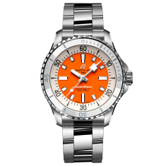 Breitling Superocean Automatic 36 Orange Dial Stainless Steel Bracelet Watch 36mm - A17377211O1A1 1