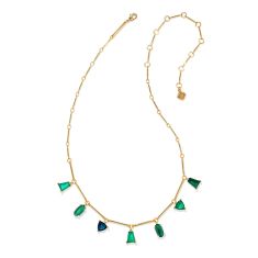 Kendra Scott Blair Jewel Strand Necklace in Emerald Mix 1