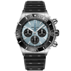 Breitling Super Chronomat B01 44 Blue Dial Black Rubber Strap Watch PB0136251C1S1 1