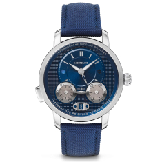 Montblanc Star Legacy Nicolas Rieussec Chronograph Blue Fabric Strap Watch 43mm - MB130986 1