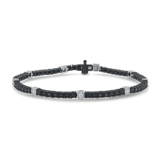 1ctw Black Diamond Sterling Silver Tennis Bracelet 1