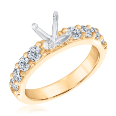 1ctw Diamond 14k Yellow Gold Engagement Ring Setting 1