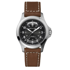 Hamilton Khaki Field King Auto Black Dial Brown Leather Strap Watch 40mm - H64455533 1