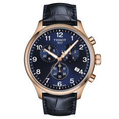 Tissot Chrono XL Classic Blue Leather Strap Watch 45mm - T1166173604200 1