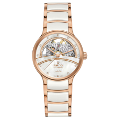 Radio Centrix Automatic Diamonds Open Heart Mother of Pearl Dial Two-Tone Stainless Steel Bracelet Watch 35mm - R30029932  1