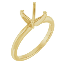 14k Yellow Gold Solitaire Engagement Ring Setting 1