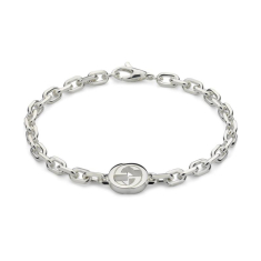 Gucci Interlocking Sterling Silver Chain Bracelet 1