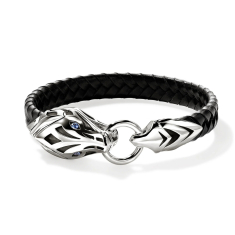 John Hardy Naga 10mm Leather Bracelet 1