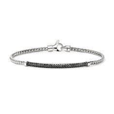 John Hardy Essential Black Sapphire Pave Sterling Silver Chain Bracelet 1