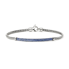 John Hardy Essential Blue Sapphire Pave Sterling Silver Chain Bracelet 1