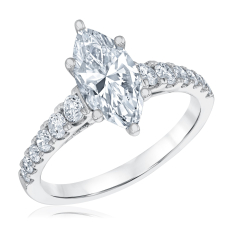 2ctw Marquise Lab Grown Diamond 14k White Gold Engagement Ring 1