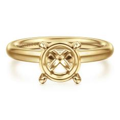 Gabriel & Co. Unite Round Solitaire 14k Yellow Gold Engagement Ring Setting 1