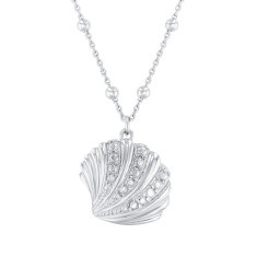 Sterling Silver Sea Shell Pendant Necklace 1