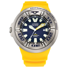 Citizen Promaster Dive "Ecozilla" Blue Dial Yellow Strap Watch 48mm -  BJ8058-06L 1