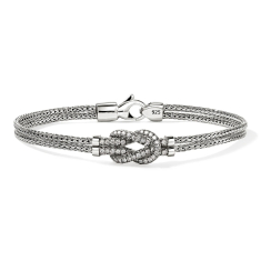 John Hardy Love Knot 1/3ctw Diamond Sterling Silver Bracelet 1