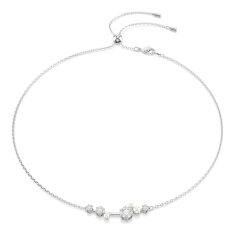Swarovski Crystal Constella Crystal Pearl and Zirconia Rhodium-Plated Necklace 1
