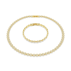 Swarovski Crystal Una Angelic Gold-Tone Necklace and Bracelet Set 1
