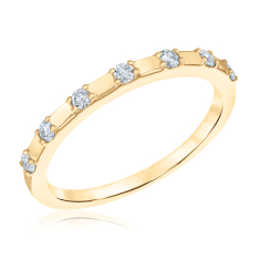 1/5ctw Diamond 14k Yellow Gold Wedding Band - Embrace Collection 1