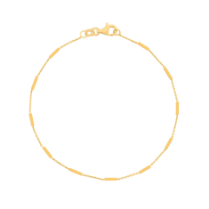Bar Station 10k Yellow Gold Bracelet 1