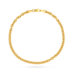 Men's 10k Yellow Gold 3.8mm Cable Chain Bracelet 1