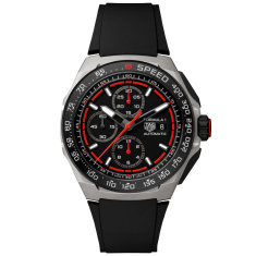 TAG Heuer FORMULA 1 Black Chronograph Dial Black Rubber Strap Watch 44mm - CBZ2082.FT8096 1