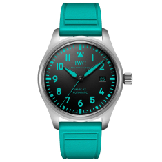 IWC Pilot’s Mark XX Mercedes-AMG PETRONAS Formula One™ Team Black Dial Green Rubber Strap Watch 40mm - IW328210 1