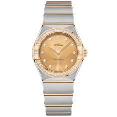 OMEGA Constellation Quartz Champagne Diamond Dial Two-Tone Stainless Steel and Yellow Gold Watch 28mm - O13125286058001 1