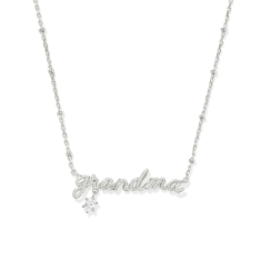 Kendra Scott Grandma Crystal Short Pendant Necklace, Rhodium-Plated 1