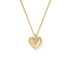 Kendra Scott Mallory Rose Locket Short Pendant Necklace, Gold-Plated 1