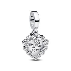 Pandora Sparkling Heart Double Dangle Charm 1