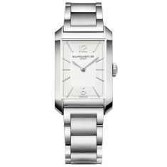 Baume & Mercier Hampton 10740 Quartz White Dial Stainless Steel Watch 43mm - BMM0A10740 1