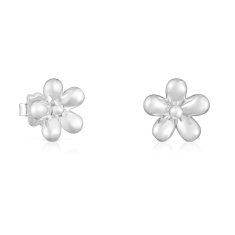 TOUS Daisy Flower Sterling Silver Stud Earrings 1
