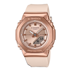 Casio G-Shock Analog-Digital Pink Gold-Tone Dial Pink Resin Strap Watch - GMS2110PG-4 1