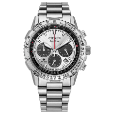 Citizen Eco-Drive Promaster Navihawk Silver-Tone Dial Stainless Steel Bracelet Watch 40mm - CA4660-61A 1