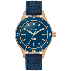 Bulova Mil Ships Special Edition Blue Dial Strap Watch 41mm - 98A325 1
