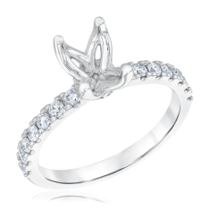 1/2ctw Diamond 14k White Gold Engagement Ring Setting 1