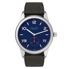 NOMOS Club Campus Night Sky Blue Dial Gray Vegan Velour Strap Watch 38mm - 722.GB 1