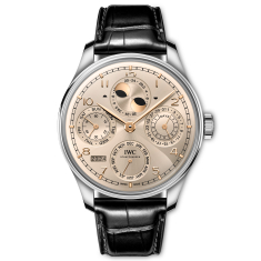 IWC Portugieser Perpetual Calendar 44 Black Leather Strap Watch 44.4mm - IW503704 1