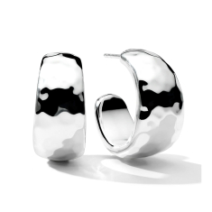 IPPOLITA Classico Hammered Hoop Earrings with Tapered Ends 1